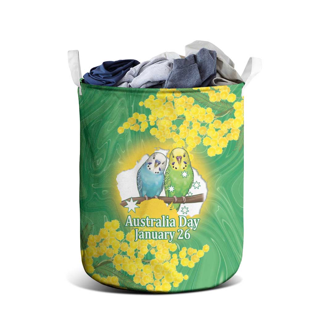 Budgerigar Australia Day Laundry Basket Proud To Be An Aussie Opal National Color - Aussie Hoodie