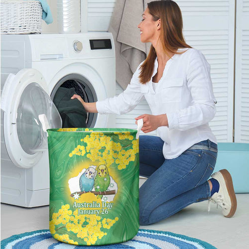 Budgerigar Australia Day Laundry Basket Proud To Be An Aussie Opal National Color - Aussie Hoodie