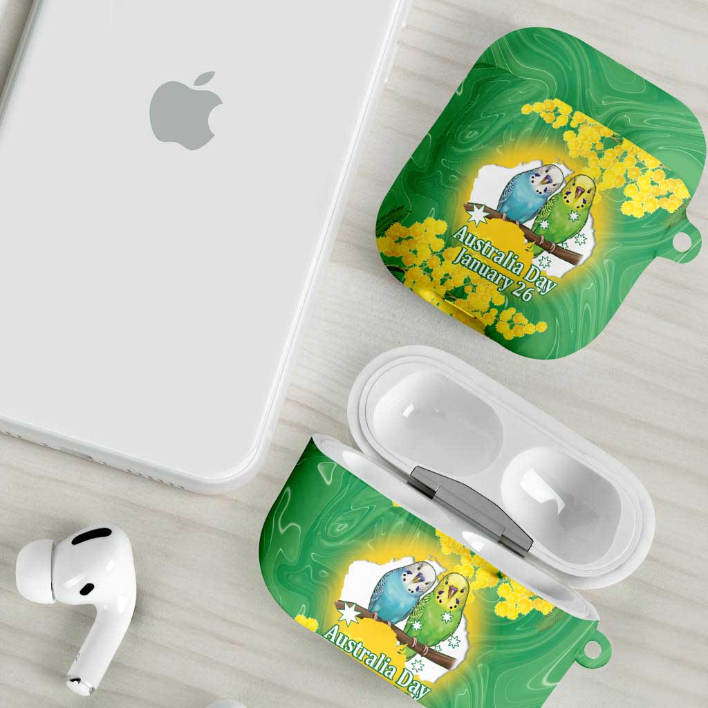 Budgerigar Australia Day AirPods Case Proud To Be An Aussie Opal National Color - Aussie Hoodie