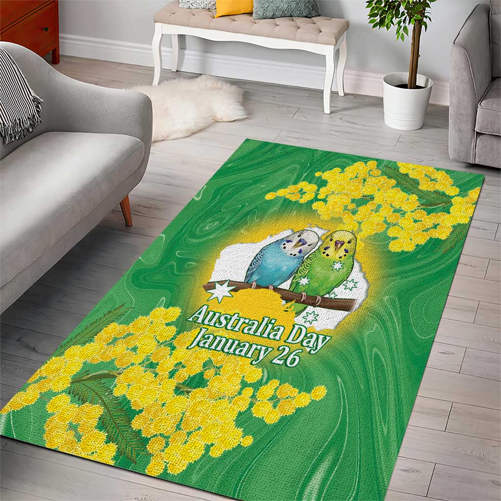 Budgerigar Australia Day Area Rug Proud To Be An Aussie Opal National Color - Aussie Hoodie