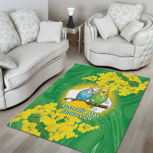 Budgerigar Australia Day Area Rug Proud To Be An Aussie Opal National Color - Aussie Hoodie