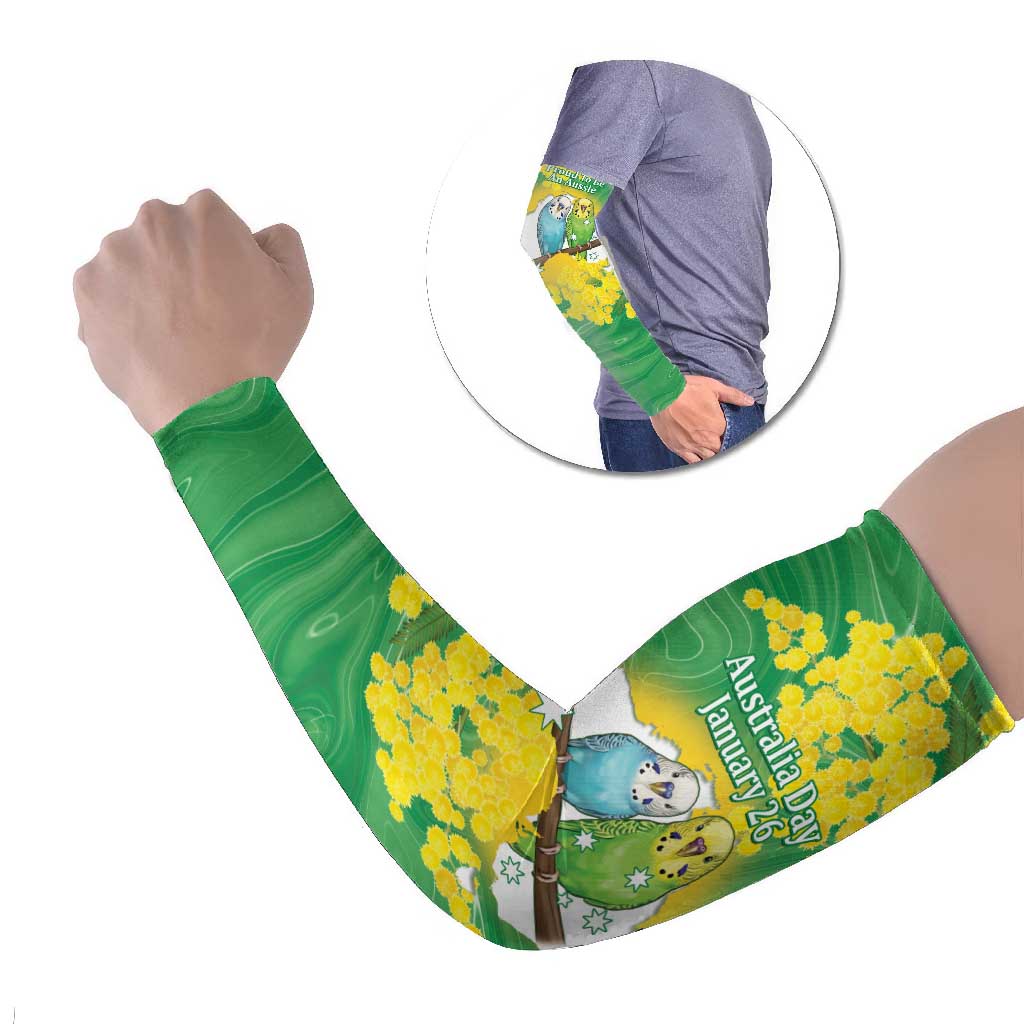 Budgerigar Australia Day Arm Sleeves Proud To Be An Aussie Opal National Color - Aussie Hoodie