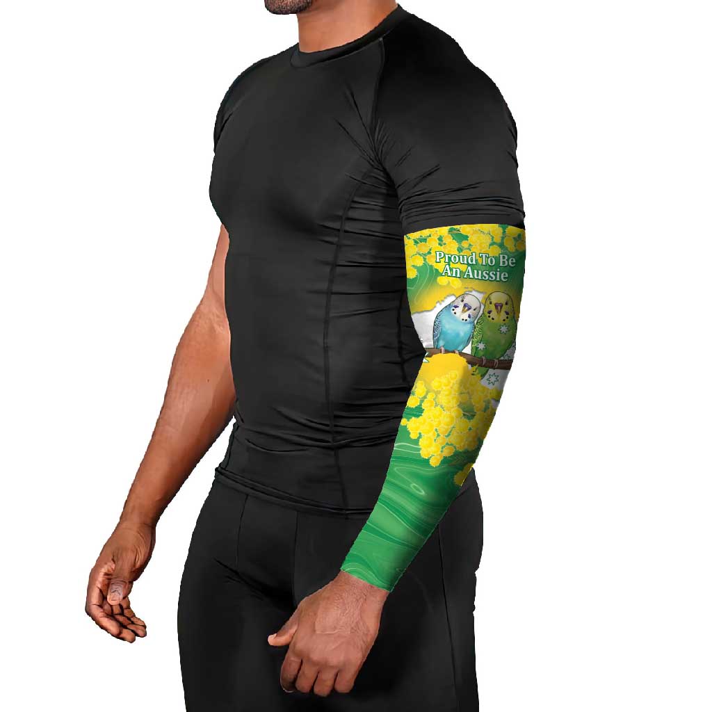 Budgerigar Australia Day Arm Sleeves Proud To Be An Aussie Opal National Color - Aussie Hoodie