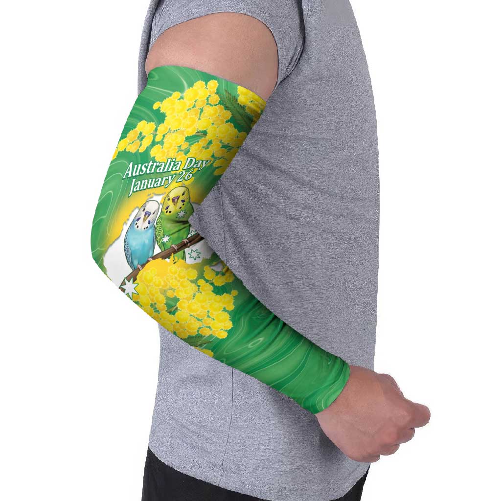 Budgerigar Australia Day Arm Sleeves Proud To Be An Aussie Opal National Color - Aussie Hoodie
