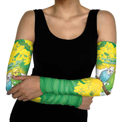 Budgerigar Australia Day Arm Sleeves Proud To Be An Aussie Opal National Color - Aussie Hoodie