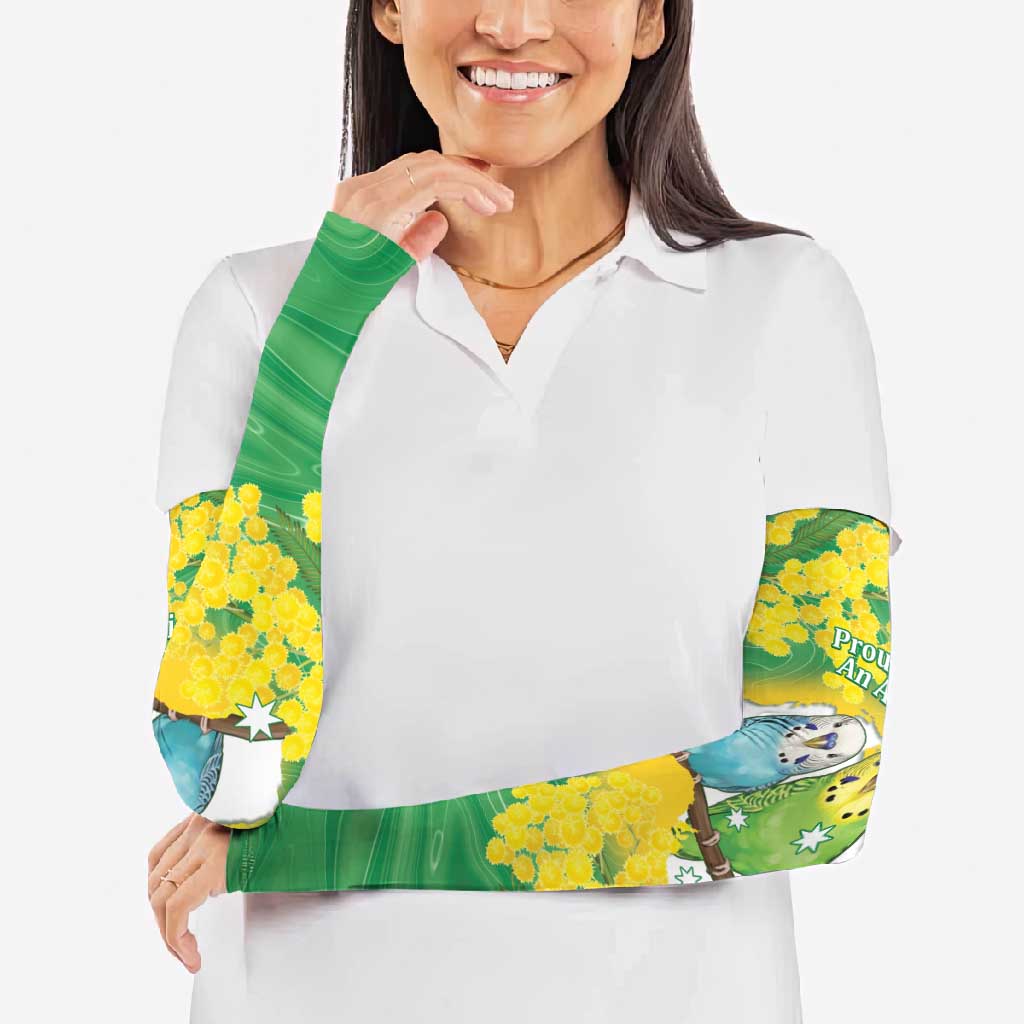 Budgerigar Australia Day Arm Sleeves Proud To Be An Aussie Opal National Color - Aussie Hoodie