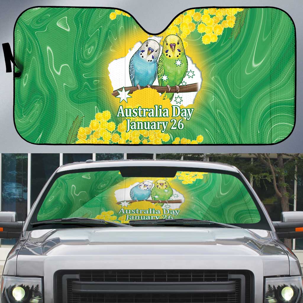 Budgerigar Australia Day Auto Sun Shade Proud To Be An Aussie Opal National Color - Aussie Hoodie