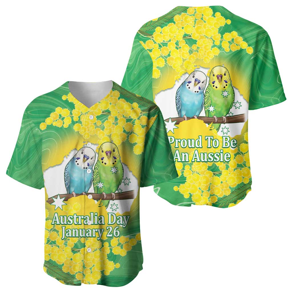 Budgerigar Australia Day Baseball Jersey Proud To Be An Aussie Opal National Color - Aussie Hoodie