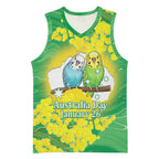 Budgerigar Australia Day Basketball Jersey Proud To Be An Aussie Opal National Color - Aussie Hoodie