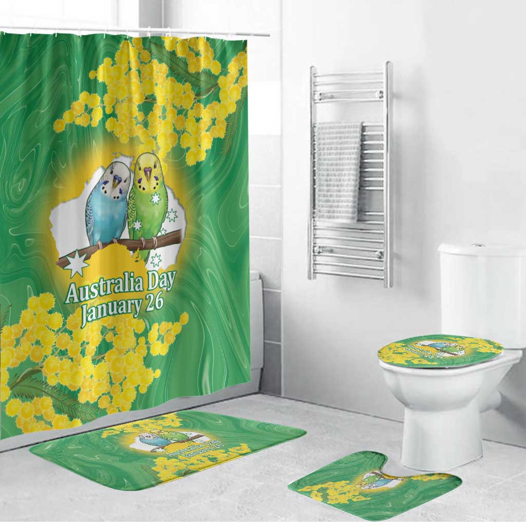 Budgerigar Australia Day Bathroom Set Proud To Be An Aussie Opal National Color - Aussie Hoodie