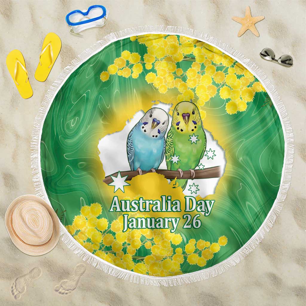 Budgerigar Australia Day Beach Blanket Proud To Be An Aussie Opal National Color - Aussie Hoodie