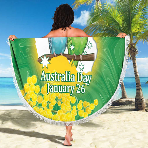 Budgerigar Australia Day Beach Blanket Proud To Be An Aussie Opal National Color - Aussie Hoodie