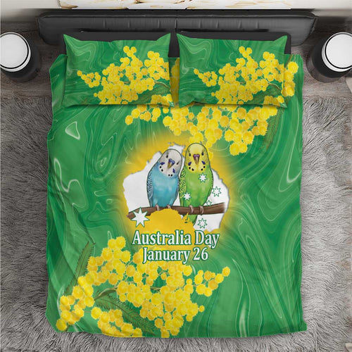Budgerigar Australia Day Bedding Set Proud To Be An Aussie Opal National Color - Aussie Hoodie