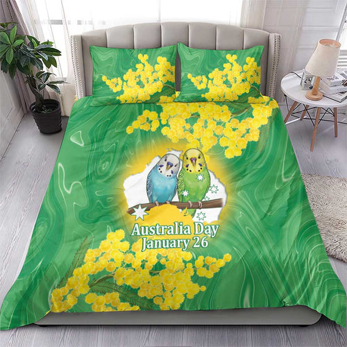 Budgerigar Australia Day Bedding Set Proud To Be An Aussie Opal National Color - Aussie Hoodie