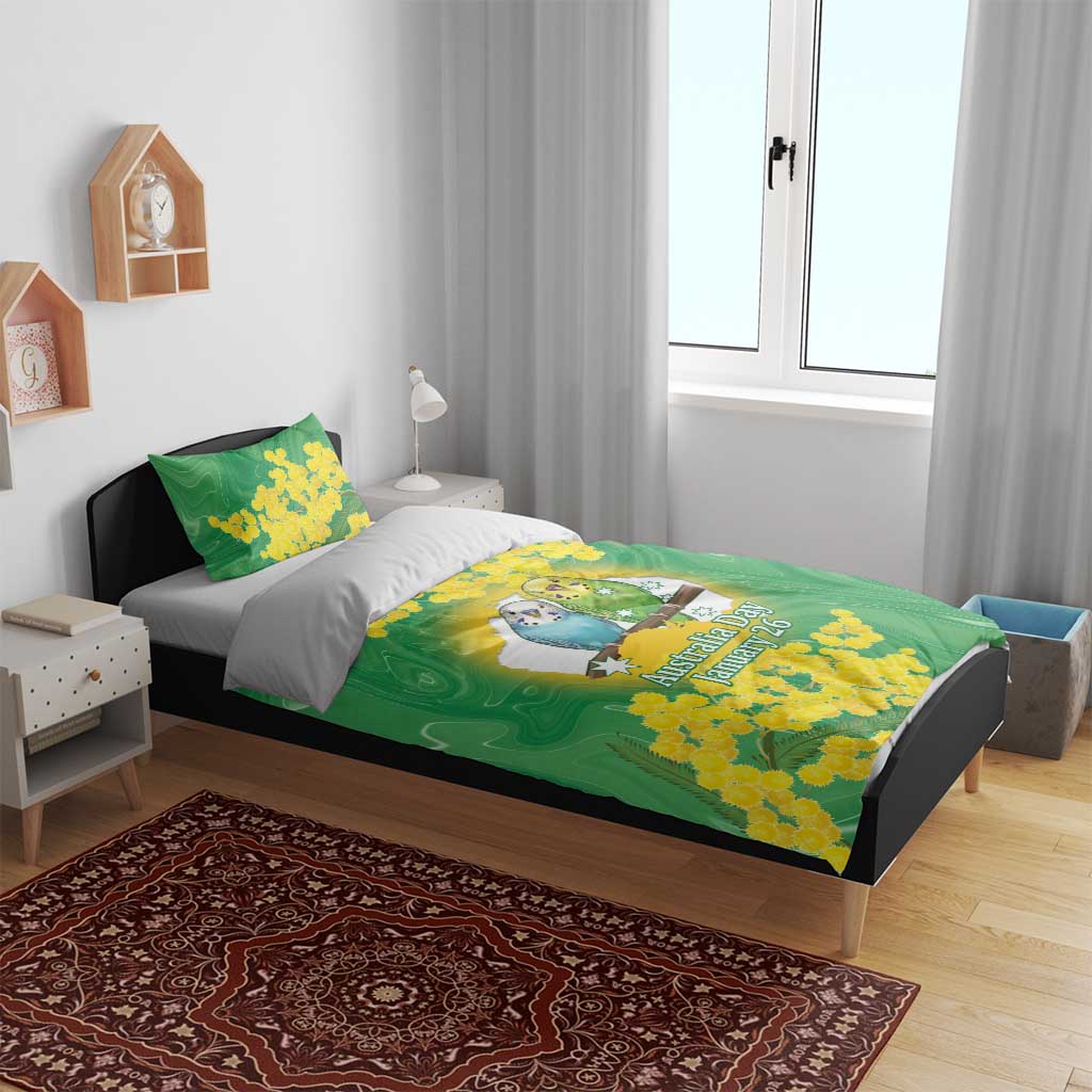 Budgerigar Australia Day Bedding Set Proud To Be An Aussie Opal National Color - Aussie Hoodie