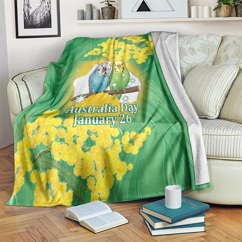 Budgerigar Australia Day Blanket Proud To Be An Aussie Opal National Color - Aussie Hoodie