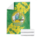 Budgerigar Australia Day Blanket Proud To Be An Aussie Opal National Color - Aussie Hoodie