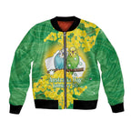 Budgerigar Australia Day Bomber Jacket Proud To Be An Aussie Opal National Color - Aussie Hoodie