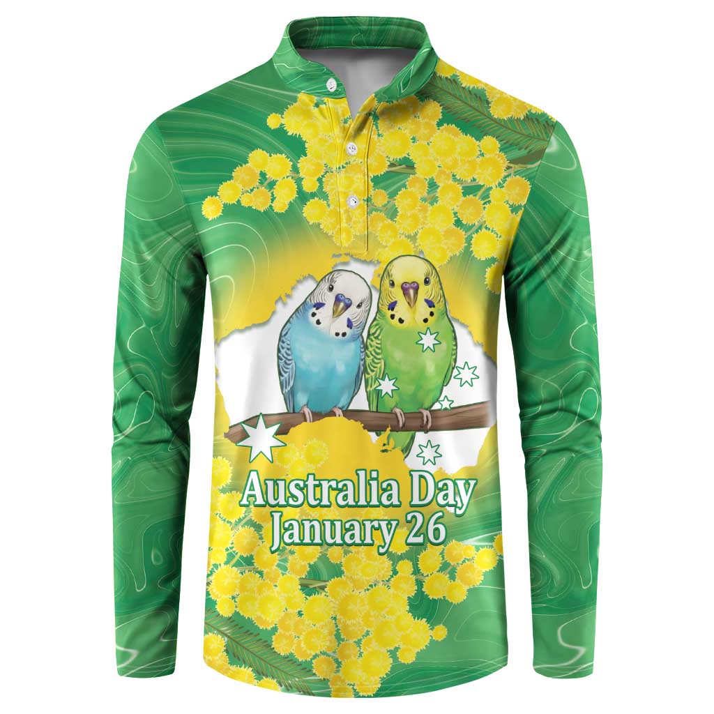 Budgerigar Australia Day Button Sweatshirt Proud To Be An Aussie Opal National Color - Aussie Hoodie