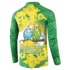 Budgerigar Australia Day Button Sweatshirt Proud To Be An Aussie Opal National Color - Aussie Hoodie