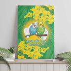 Budgerigar Australia Day Canvas Wall Art Proud To Be An Aussie Opal National Color - Aussie Hoodie