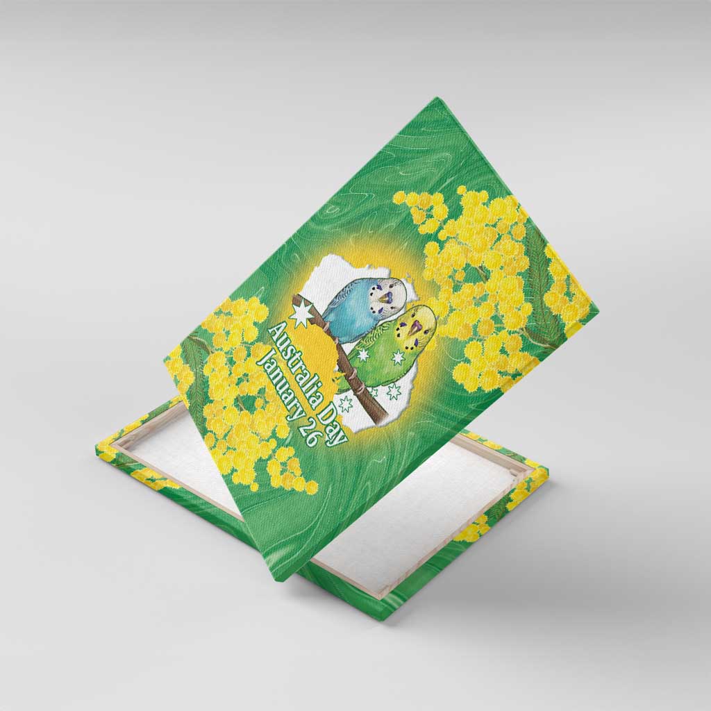 Budgerigar Australia Day Canvas Wall Art Proud To Be An Aussie Opal National Color - Aussie Hoodie
