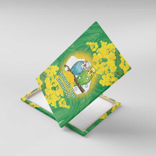 Budgerigar Australia Day Canvas Wall Art Proud To Be An Aussie Opal National Color - Aussie Hoodie