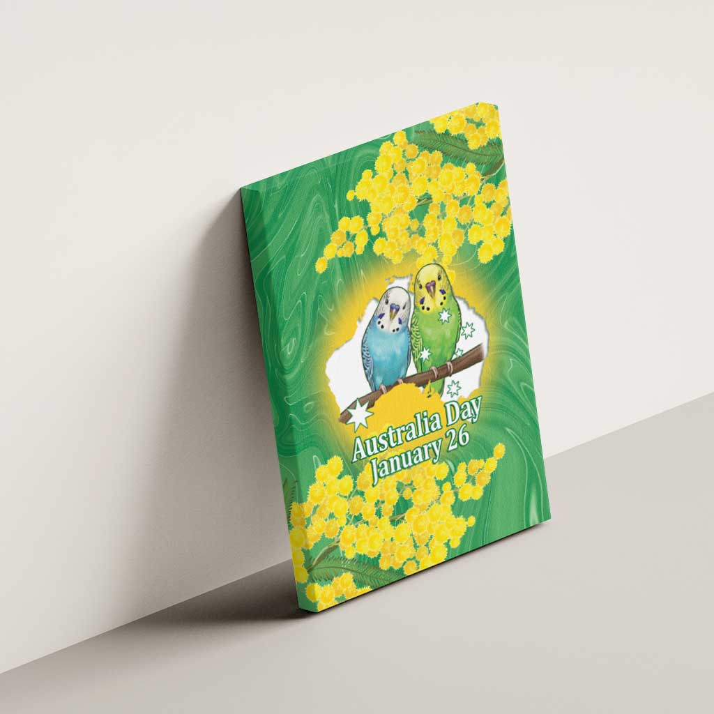 Budgerigar Australia Day Canvas Wall Art Proud To Be An Aussie Opal National Color - Aussie Hoodie