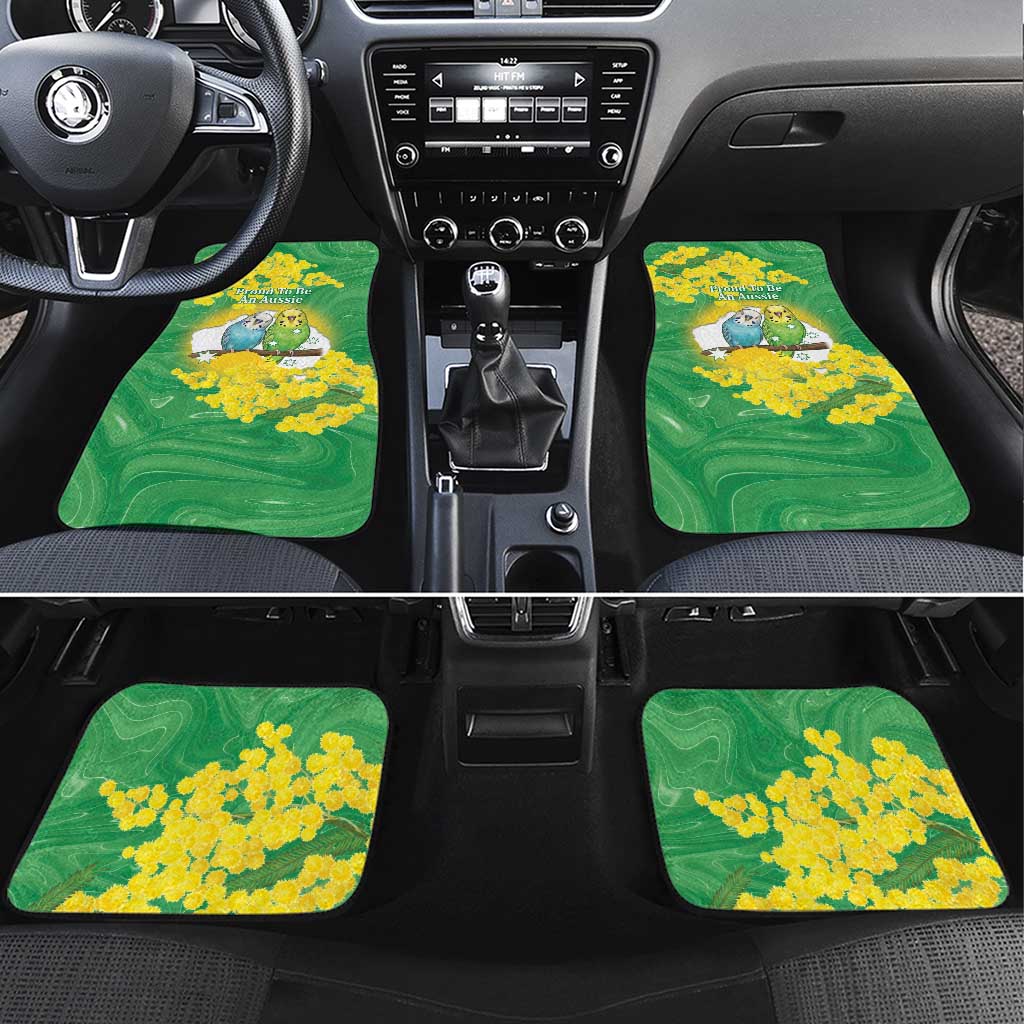 Budgerigar Australia Day Car Mats Proud To Be An Aussie Opal National Color - Aussie Hoodie