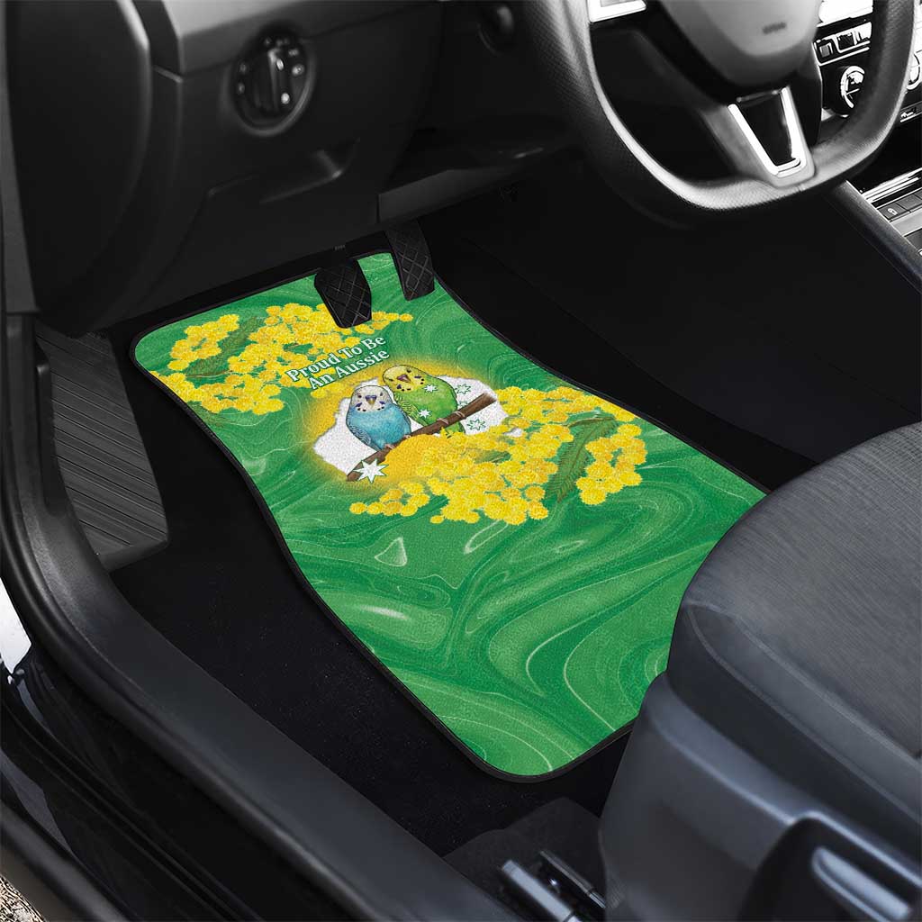 Budgerigar Australia Day Car Mats Proud To Be An Aussie Opal National Color - Aussie Hoodie