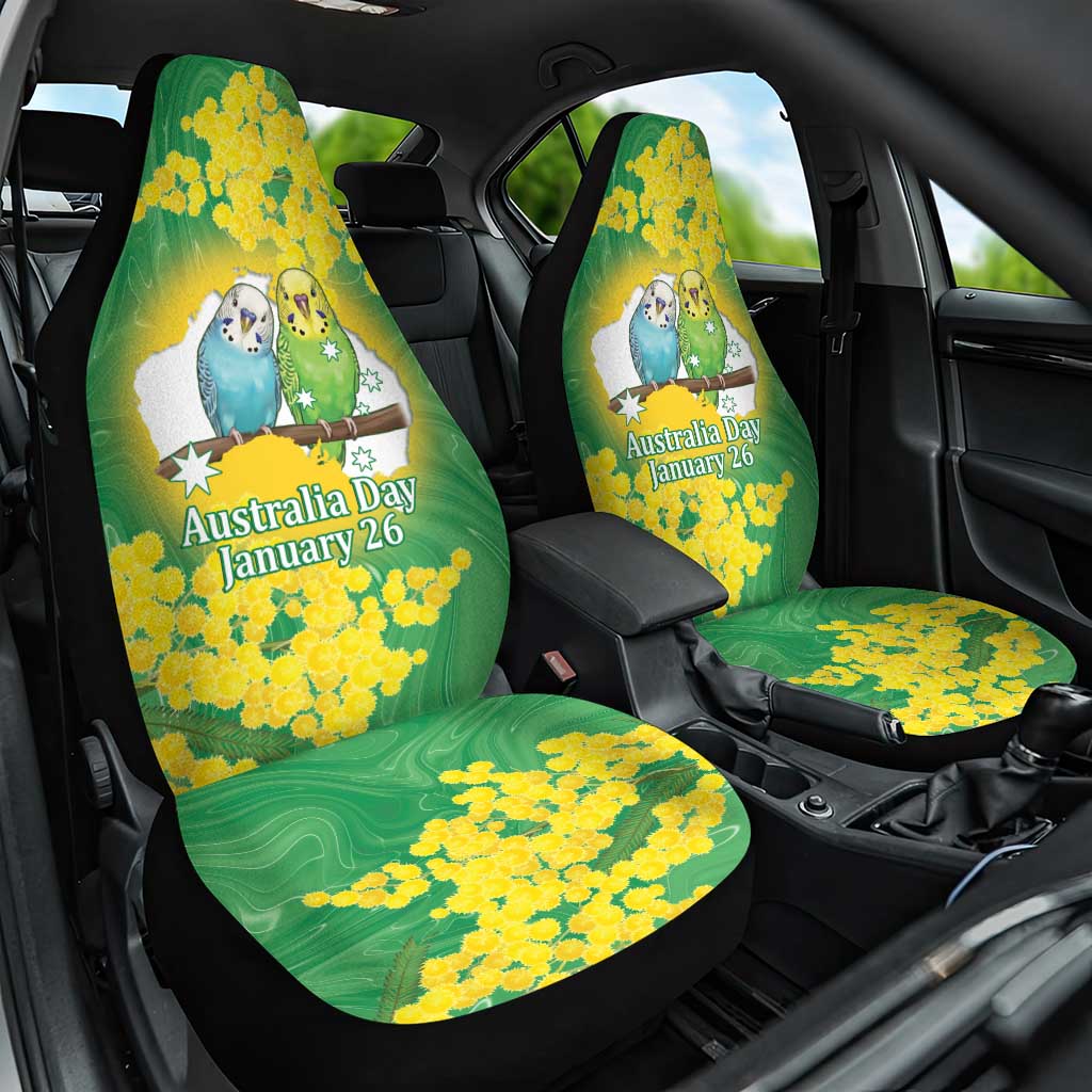 Budgerigar Australia Day Car Seat Cover Proud To Be An Aussie Opal National Color - Aussie Hoodie
