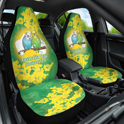 Budgerigar Australia Day Car Seat Cover Proud To Be An Aussie Opal National Color - Aussie Hoodie