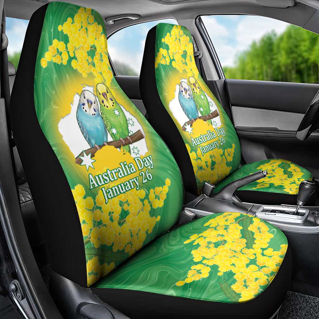 Budgerigar Australia Day Car Seat Cover Proud To Be An Aussie Opal National Color - Aussie Hoodie