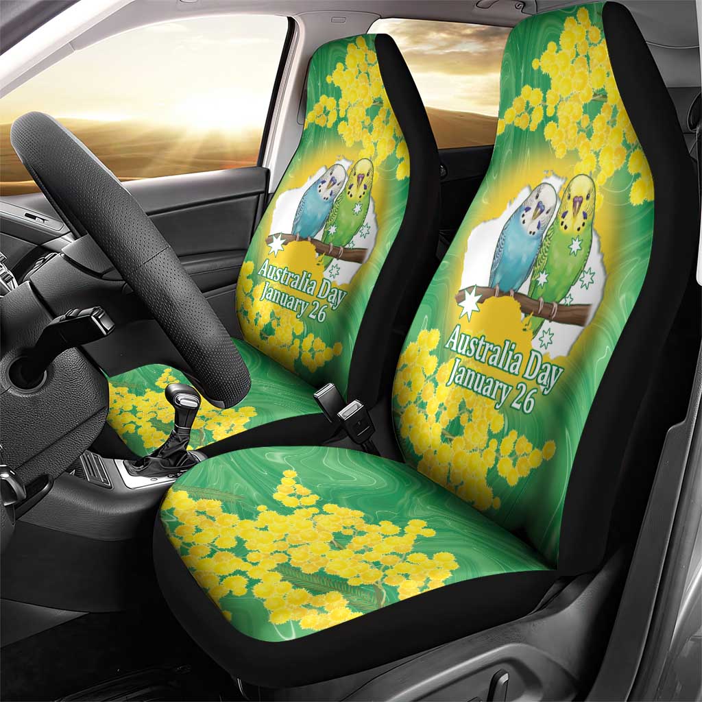 Budgerigar Australia Day Car Seat Cover Proud To Be An Aussie Opal National Color - Aussie Hoodie