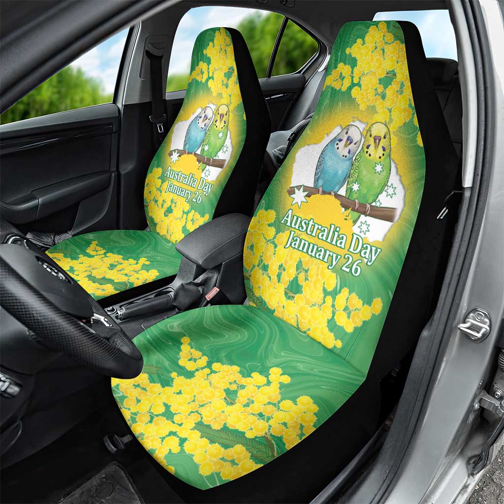 Budgerigar Australia Day Car Seat Cover Proud To Be An Aussie Opal National Color - Aussie Hoodie