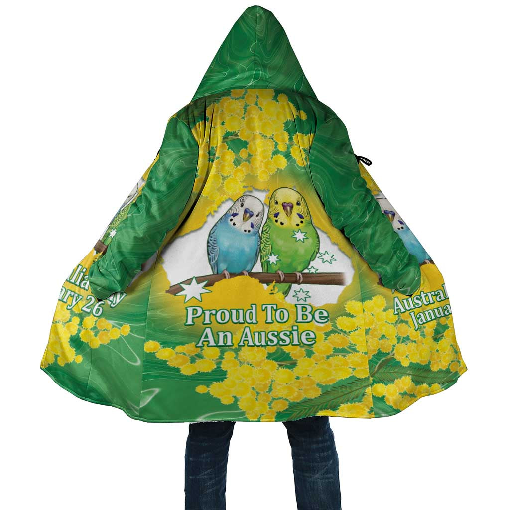 Budgerigar Australia Day Cloak Proud To Be An Aussie Opal National Color - Aussie Hoodie