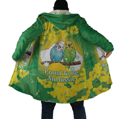 Budgerigar Australia Day Cloak Proud To Be An Aussie Opal National Color - Aussie Hoodie