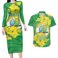 Budgerigar Australia Day Couples Matching Long Sleeve Bodycon Dress and Hawaiian Shirt Proud To Be An Aussie Opal National Color - Aussie Hoodie
