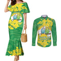 Budgerigar Australia Day Couples Matching Mermaid Dress and Long Sleeve Button Shirt Proud To Be An Aussie Opal National Color - Aussie Hoodie