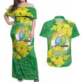 Budgerigar Australia Day Couples Matching Off Shoulder Maxi Dress and Hawaiian Shirt Proud To Be An Aussie Opal National Color - Aussie Hoodie