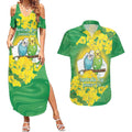 Budgerigar Australia Day Couples Matching Summer Maxi Dress and Hawaiian Shirt Proud To Be An Aussie Opal National Color - Aussie Hoodie