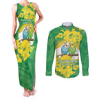 Budgerigar Australia Day Couples Matching Tank Maxi Dress and Long Sleeve Button Shirt Proud To Be An Aussie Opal National Color - Aussie Hoodie