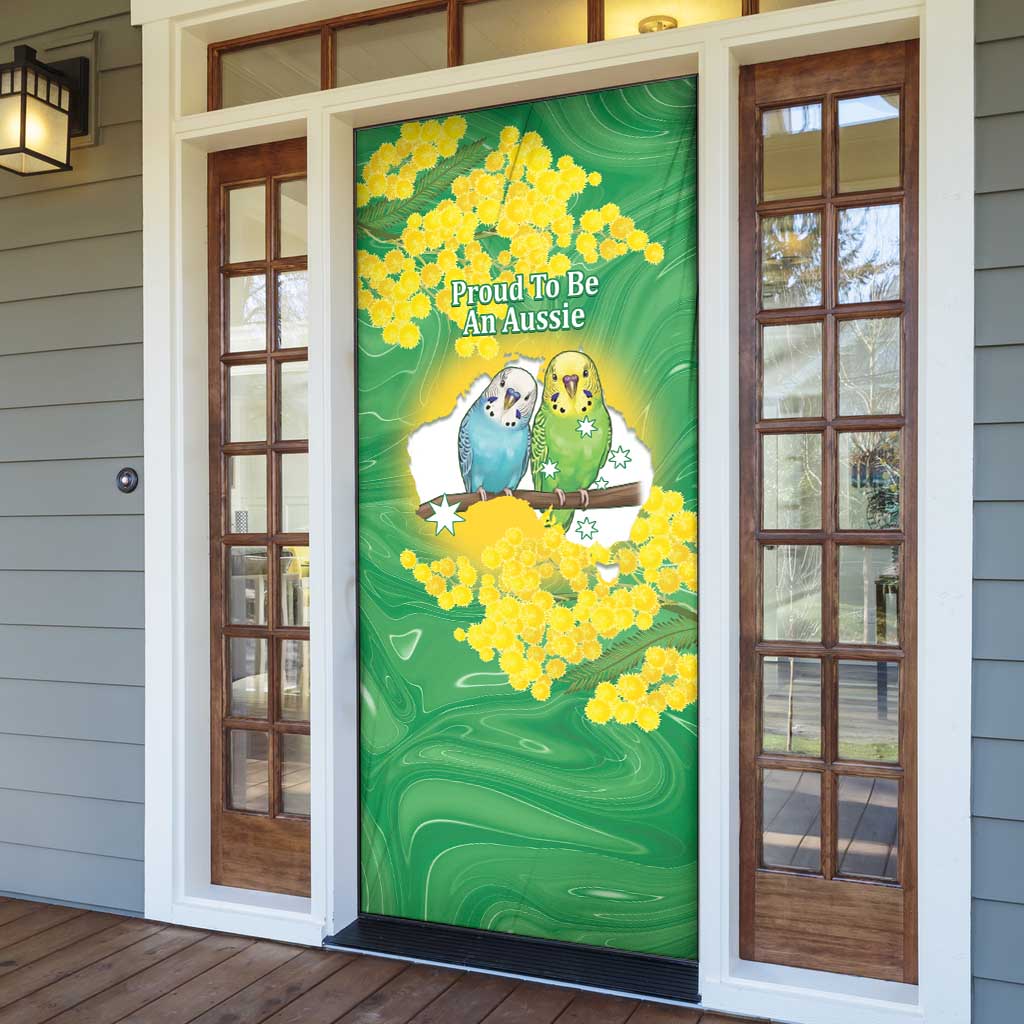 Budgerigar Australia Day Door Cover Proud To Be An Aussie Opal National Color - Aussie Hoodie
