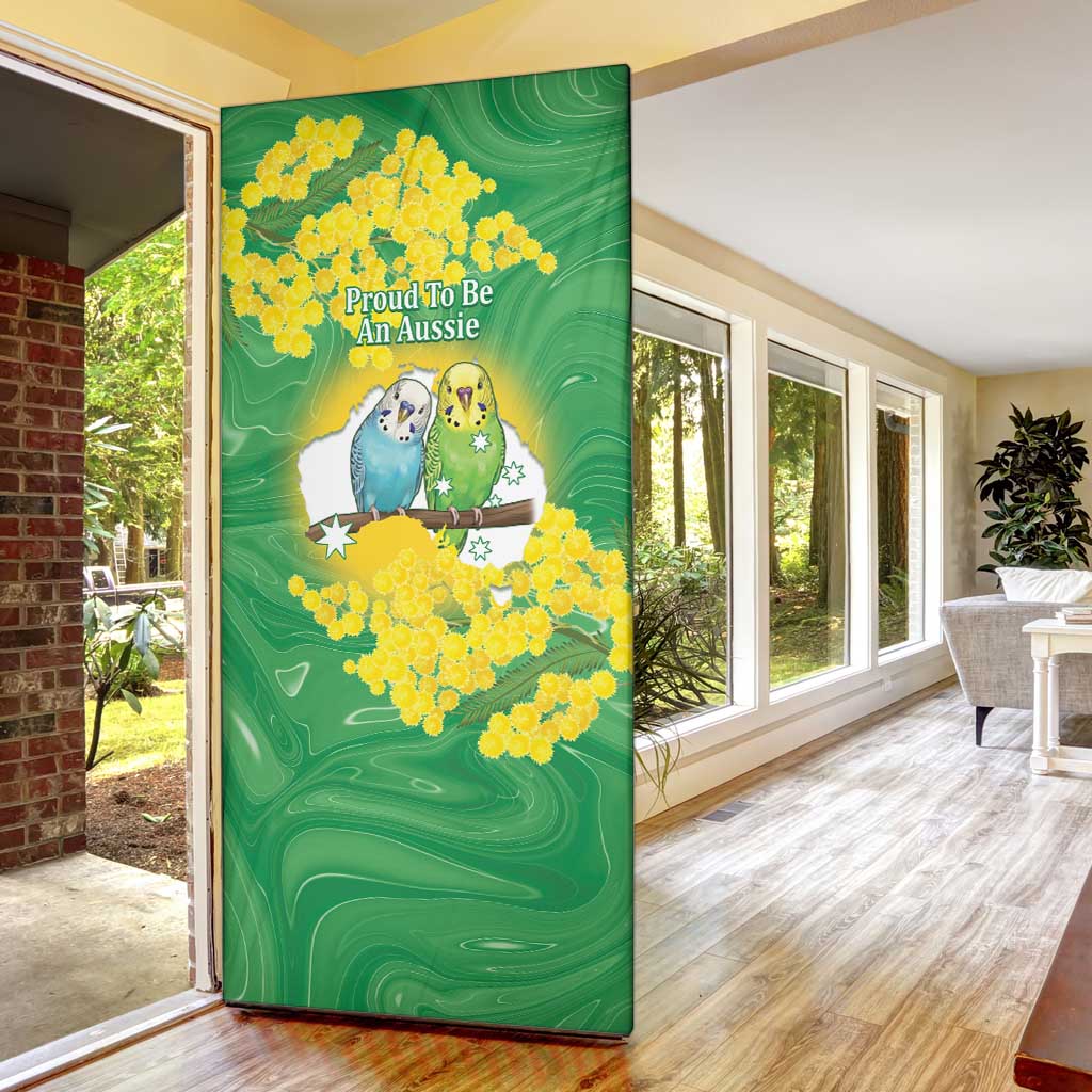 Budgerigar Australia Day Door Cover Proud To Be An Aussie Opal National Color - Aussie Hoodie