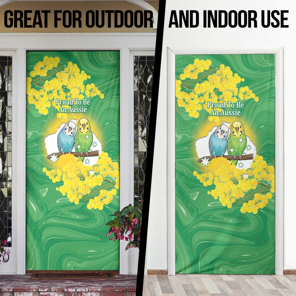 Budgerigar Australia Day Door Cover Proud To Be An Aussie Opal National Color - Aussie Hoodie