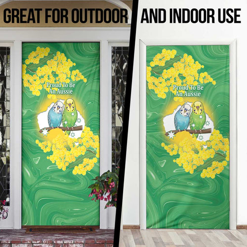 Budgerigar Australia Day Door Cover Proud To Be An Aussie Opal National Color - Aussie Hoodie