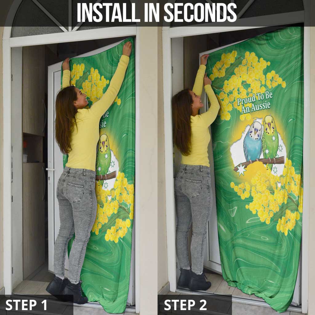 Budgerigar Australia Day Door Cover Proud To Be An Aussie Opal National Color - Aussie Hoodie