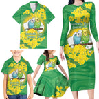 Budgerigar Australia Day Family Matching Long Sleeve Bodycon Dress and Hawaiian Shirt Proud To Be An Aussie Opal National Color - Aussie Hoodie