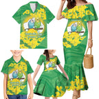 Budgerigar Australia Day Family Matching Mermaid Dress and Hawaiian Shirt Proud To Be An Aussie Opal National Color - Aussie Hoodie
