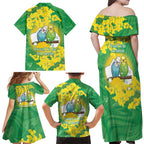 Budgerigar Australia Day Family Matching Off Shoulder Maxi Dress and Hawaiian Shirt Proud To Be An Aussie Opal National Color - Aussie Hoodie